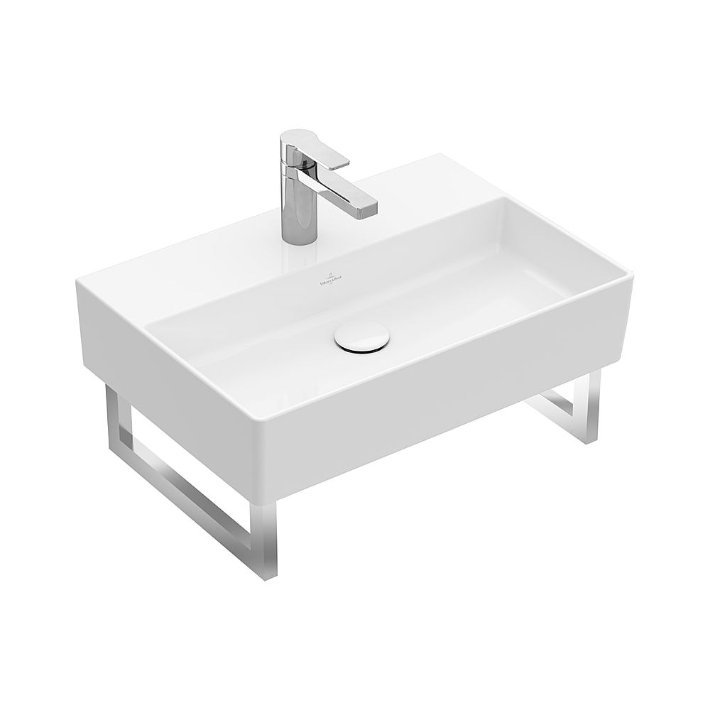 Villeroy & Boch Lavabo Memento 2.0 600x420mm rectangulaire 1 trou de robinetterie sans trop-plein Blanc Alpin CeramicPlus