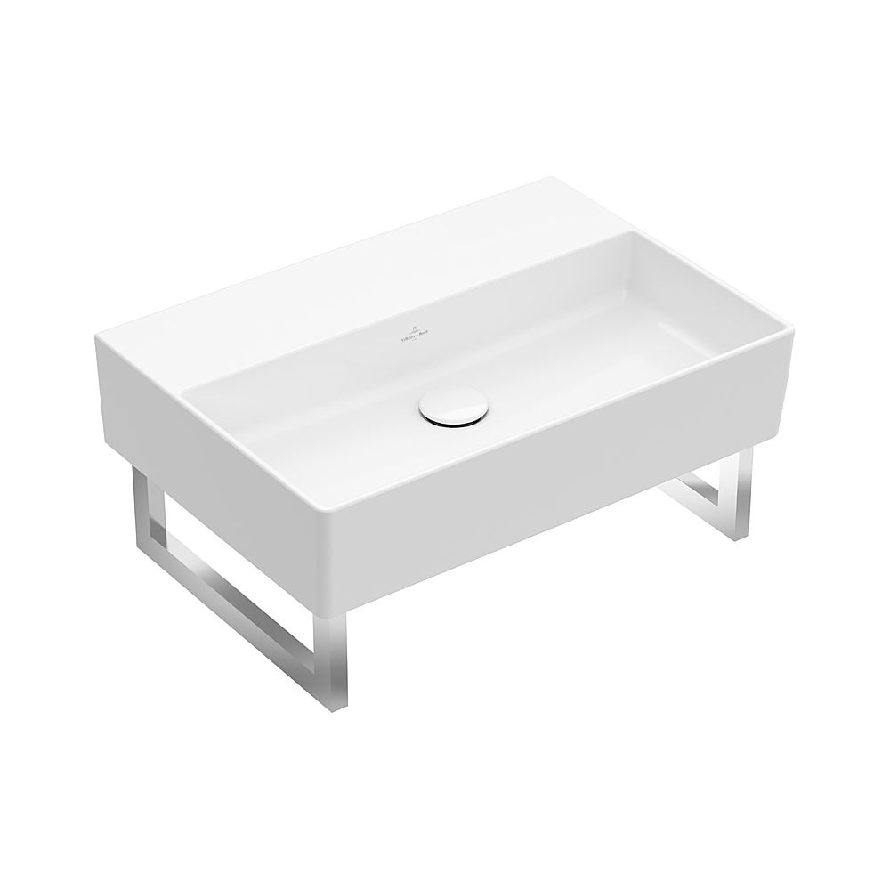 Villeroy & Boch Lavabo Memento 2.0 600x420mm rectangulaire sans trop-plein Blanc Alpin
