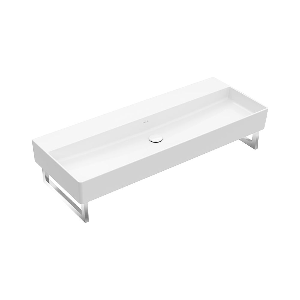 Lavabo Villeroy & Boch Memento 2.0 1200x470mm rectangulaire sans trop-plein Blanc Alpin CeramicPlus