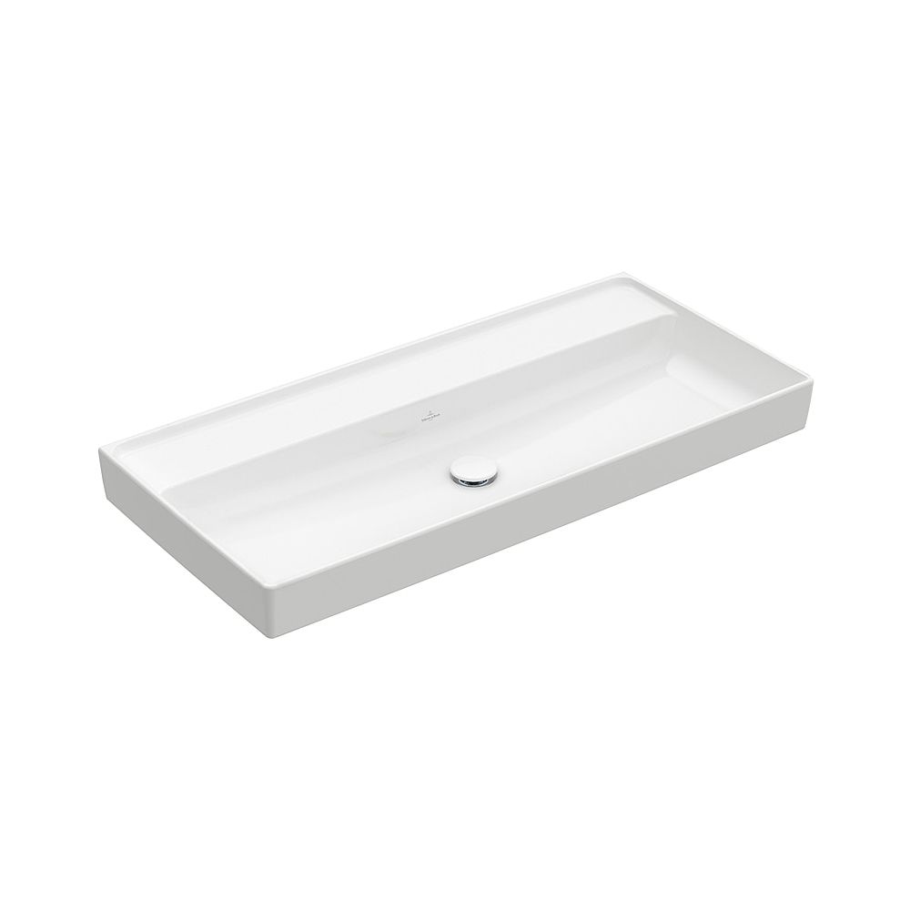 Meuble-lavabo Villeroy & Boch Collaro 1000x470mm rectangulaire sans trop-plein blanc alpin