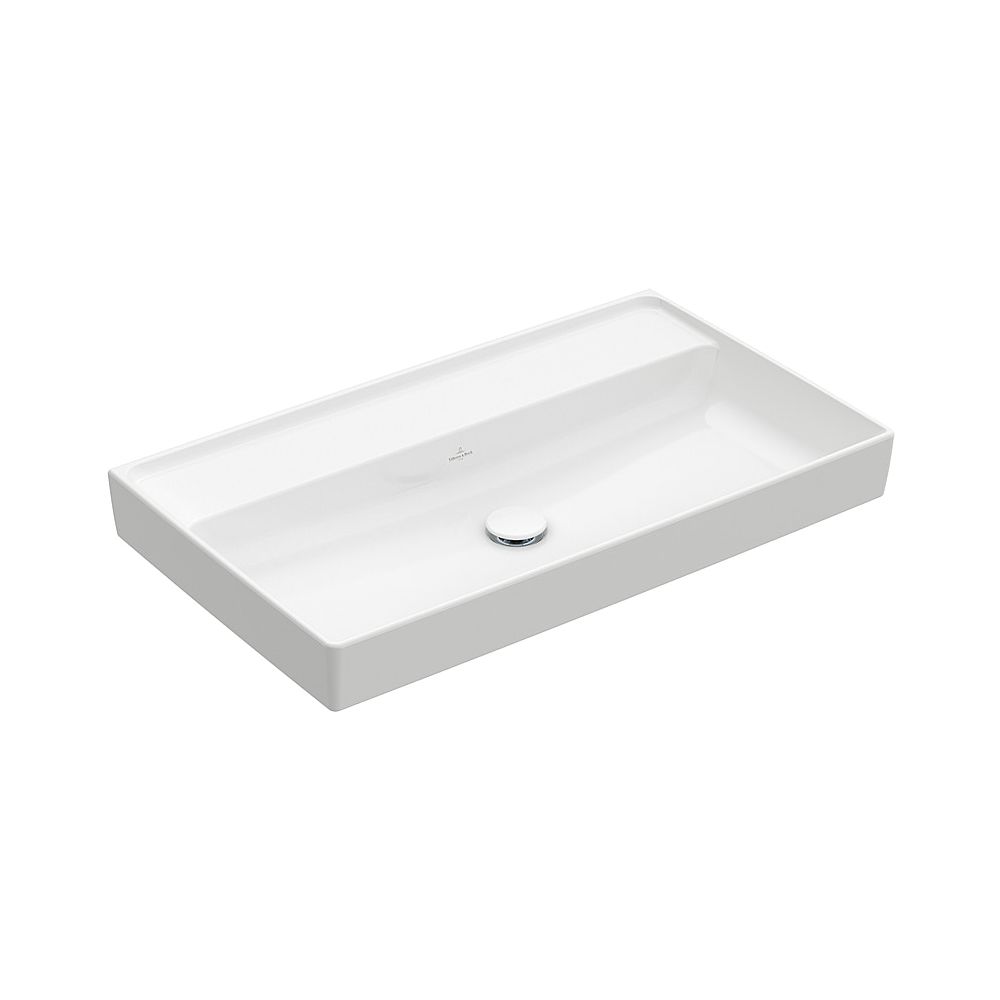 Lavabo sous meuble Villeroy & Boch Collaro 800x465mm rectangulaire sans trop-plein Blanc Alpin CeramicPlus