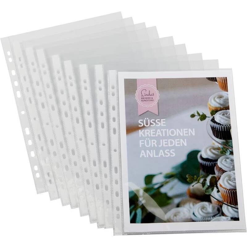 Poches transparentes pour prospectus DIN A4 0,1 mm EICHNER 1 pack = 100 pièces — lot de 100 pièces