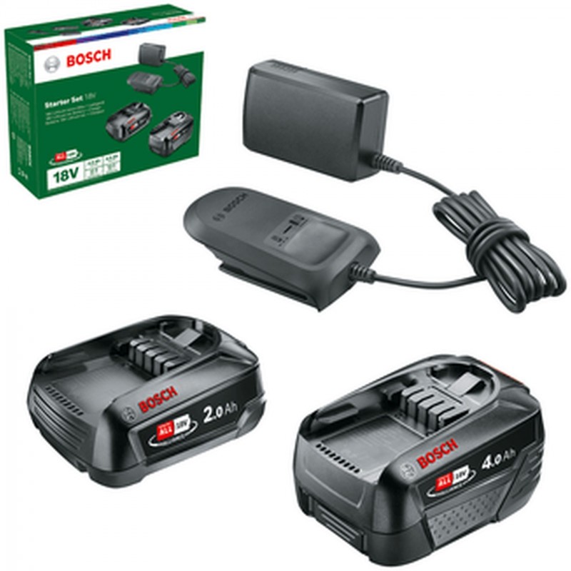 BOSCH Set de démarrage 18 V Chargeur et 2× accus 1600A027U9