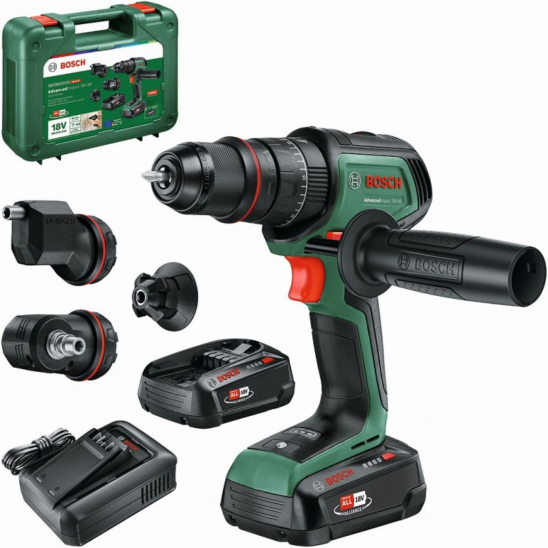 BOSCH AdvancedImpact 18V-80 Quicksnap Perceuse-visseuse à percussion 18V, 2x 2,5Ah 06039E2105