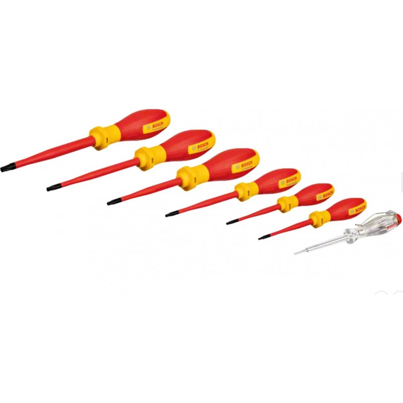 Set de tournevis isolés VDE Bosch TX, 7 pièces 1600A02NF8