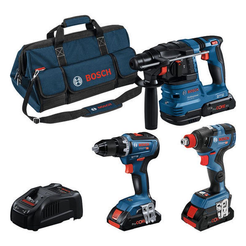 BOSCH Professional 18V Set Perceuse-Piqueuse sur batterie