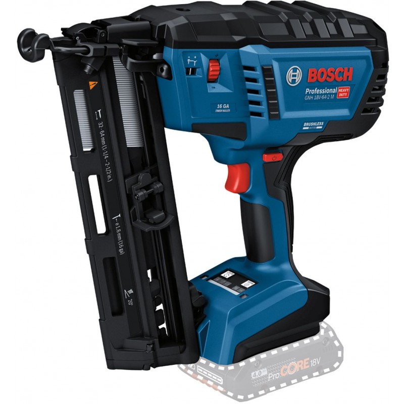 BOSCH GNH 18V-64-2 M PROFESSIONAL Cloueuse à bois sur batterie