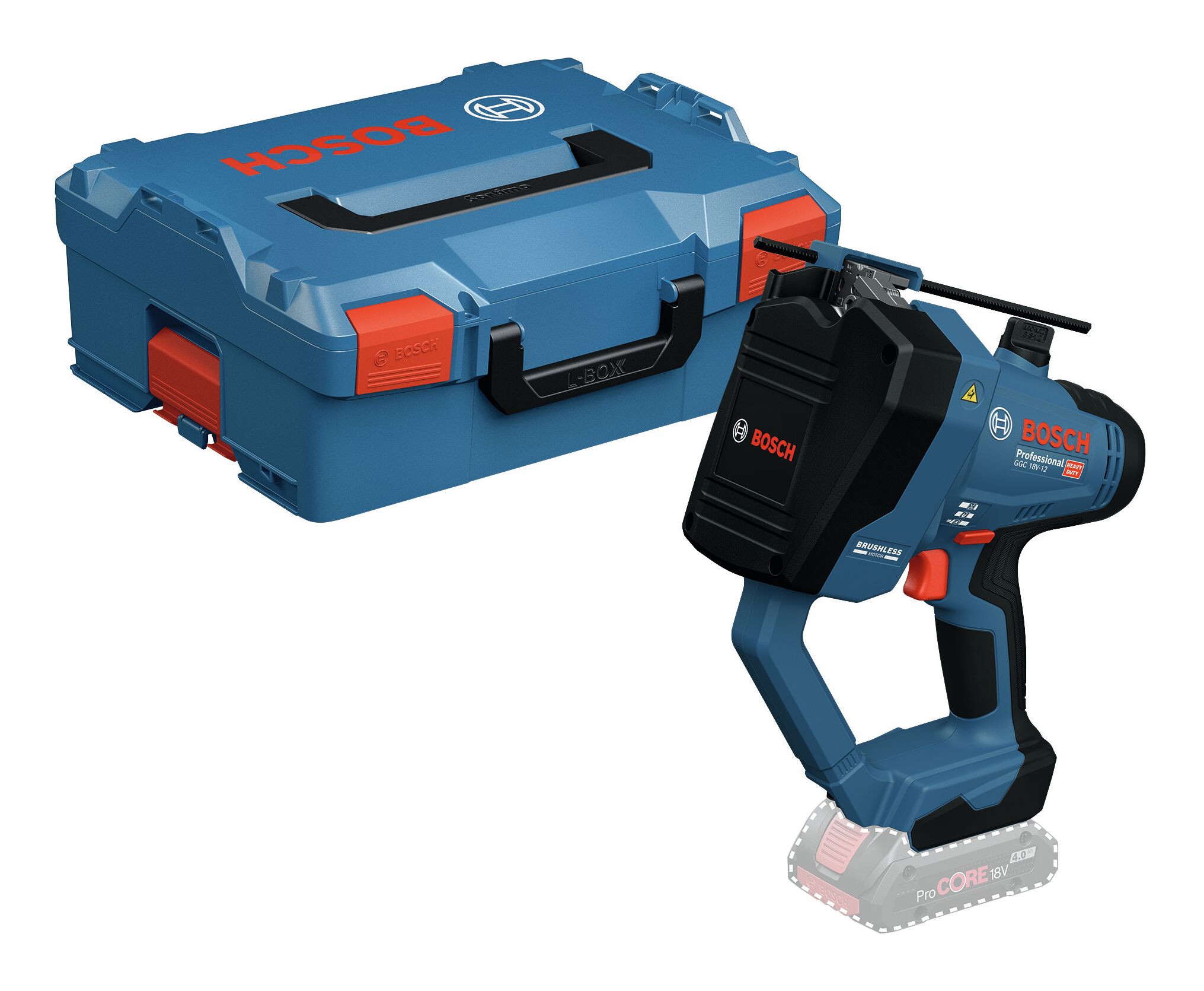 BOSCH GGC 18V-12 PROFESSIONAL Coupe-filets sur batterie, L-BOXX 06019M8001