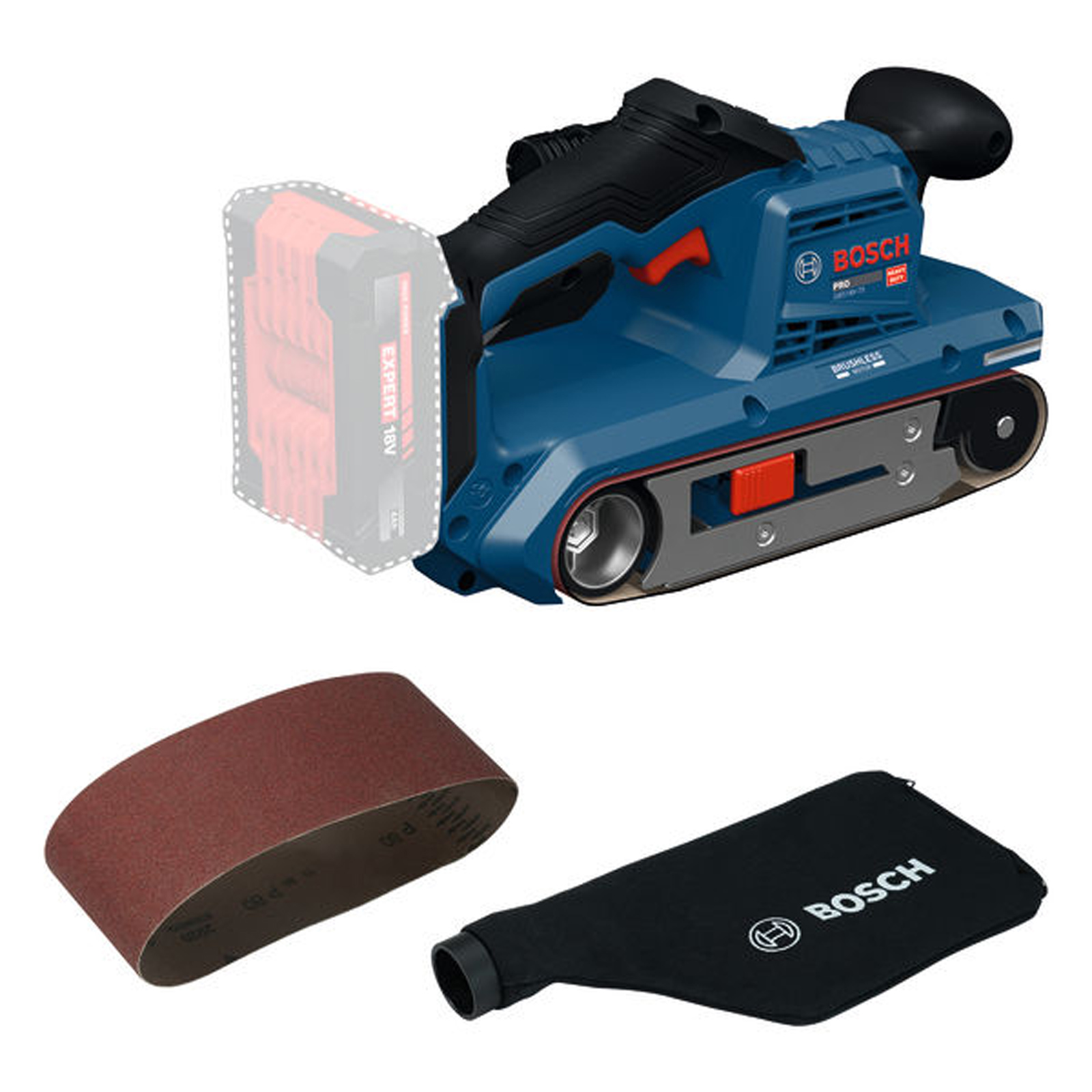 Bosch Ponceuse à bande GBS18V-75 - 06012C2000