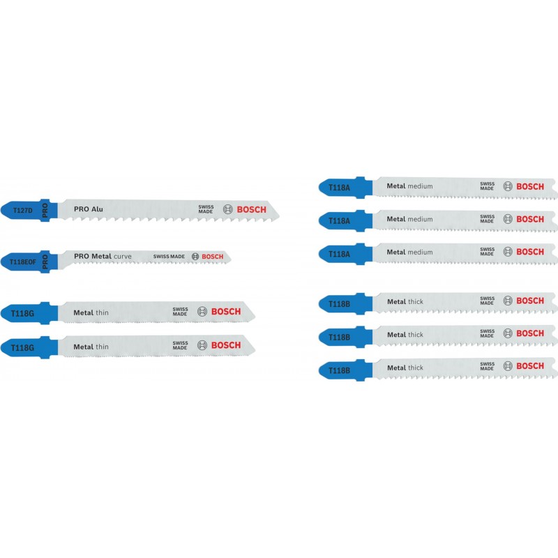 Set de lames de scie sauteuse Bosch Metal Advanced, 10 pièces — lot de 10 pièces