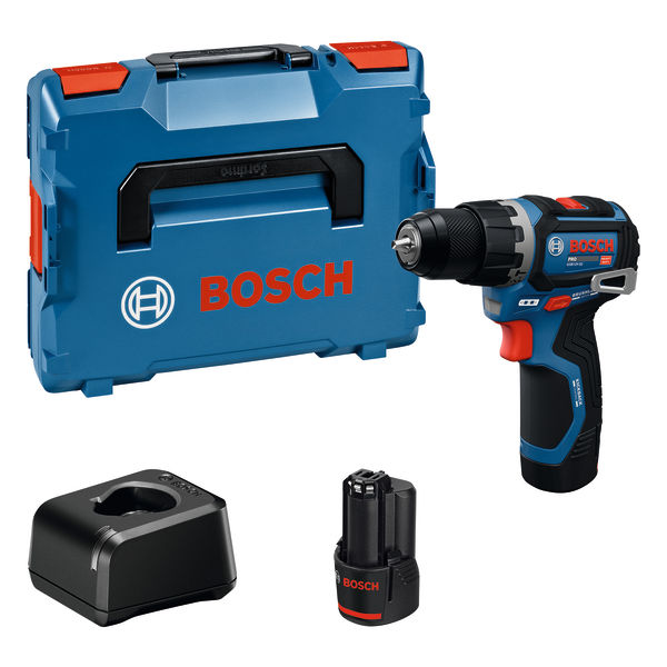 Bosch Perceuse-visseuse à percussion sans fil GSB12V-32 / 2x accus GBA 12V 2.0Ah en L-BOXX - 06019G9502