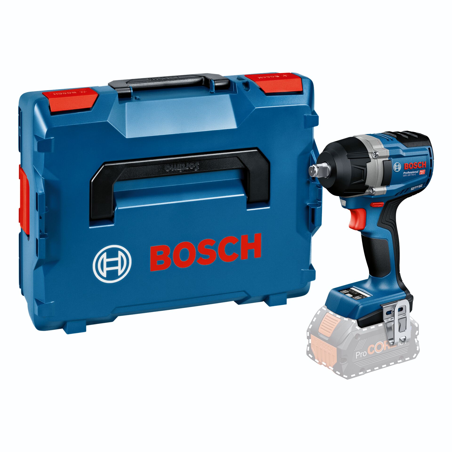 Visseuse à chocs sans fil GDS18V-750 PROFESSIONAL Bosch, L-BOXX 06019L9101