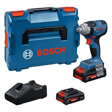 BOSCH GDS18V-330H PROFESSIONAL Visseuse à chocs sans fil, 2x4,0Ah, L-BOXX - 06019L5202