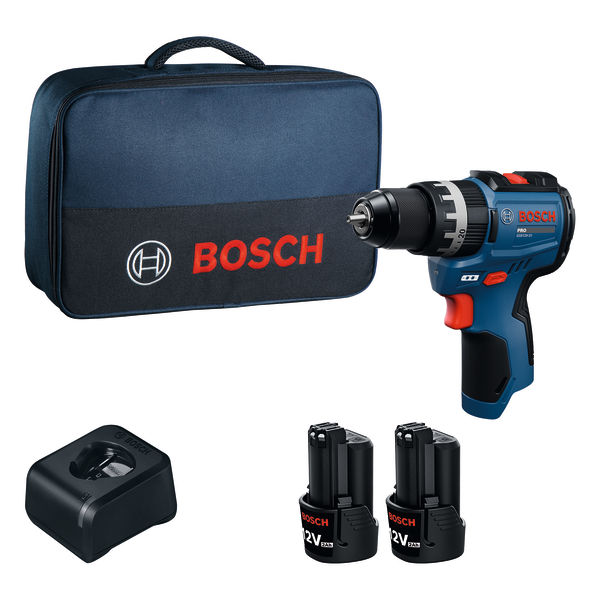 Perceuse-visseuse à percussion BOSCH GSB12V-31 PROFESSIONAL, 2x 12V/2,0Ah, coffret 06019S6102