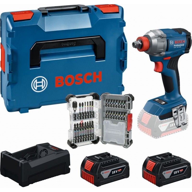 Set d'outils BOSCH PROFESSIONAL GDX 18V-285 + 2× GBA 5.0Ah + Set de 31 bits 0615A500DY