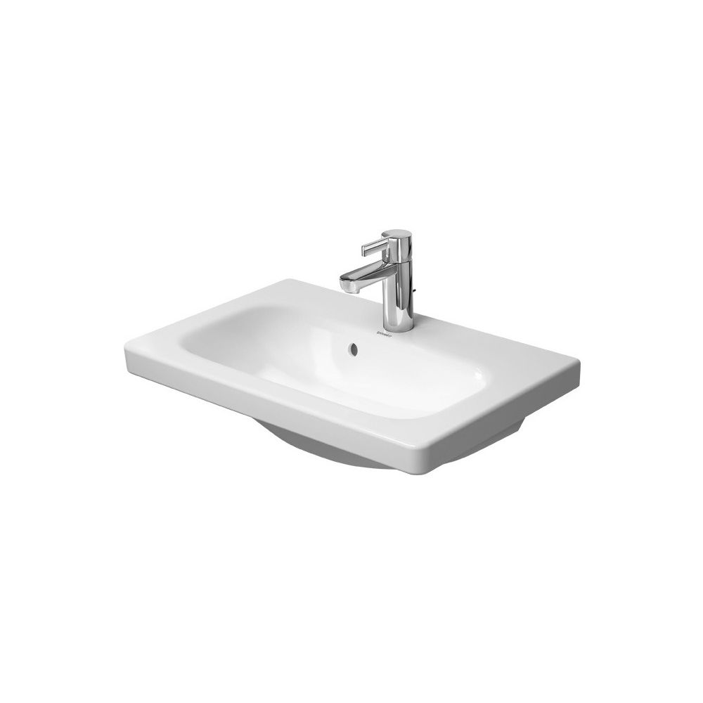 Duravit DuraStyle Lavabo compact 400x635x170mm, blanc brillant, rectangulaire, 1 emplacement de lavage/trou de trop-plein central, avec trop-plein