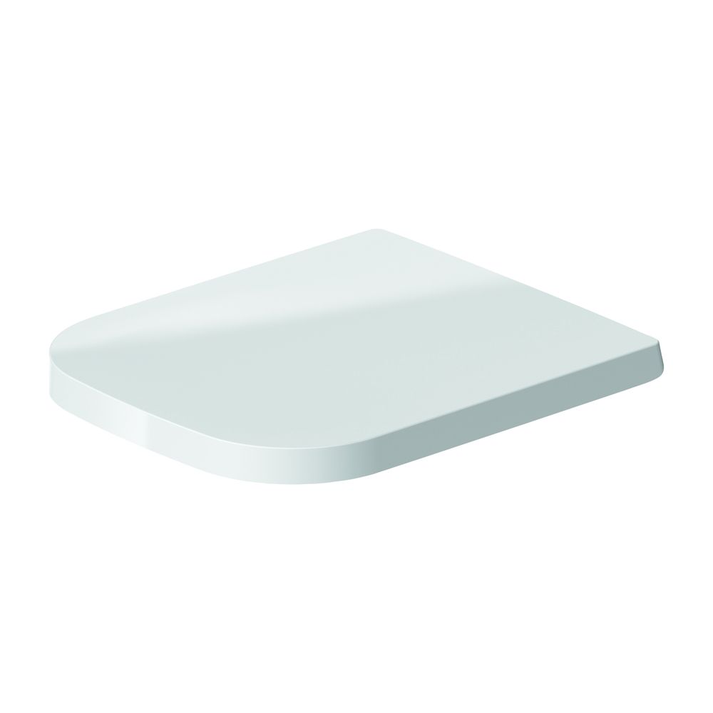 Siège de WC Duravit P3 Comforts rectangulaire blanc brillant, 387x48x459 mm, avec fermeture automatique, garniture amovible, chevauchant