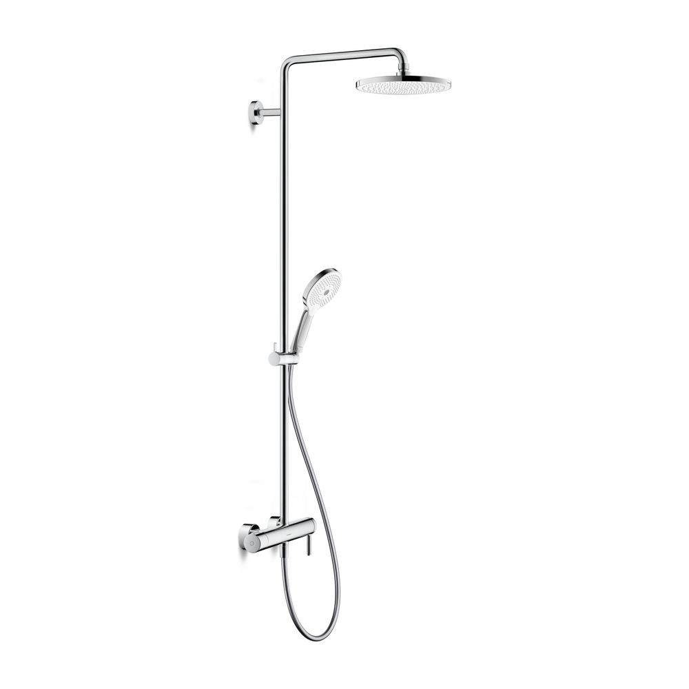 Duravit C.1 Système de douche, mitigeur monocommande, chromé HG, hauteur 1200 mm, flexible de douche 1600 mm, pommeau de douche/jet de tête