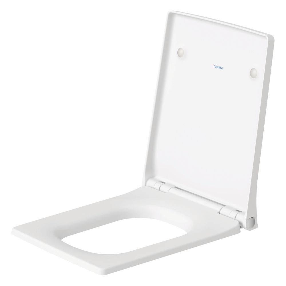 Siège WC Duravit Design Classics rectangulaire, blanc brillant, 371x63x463 mm, sans mécanisme d'abaissement, amovible
