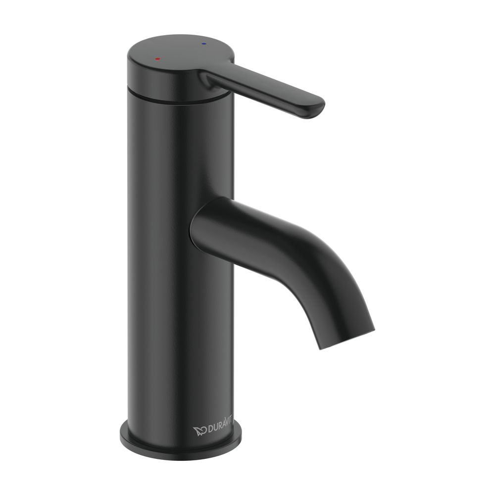 Duravit C.1 Mitigeur monocommande pour lavabo S, noir mat, 5 l/min, levier, portée 91 mm, hauteur 155 mm