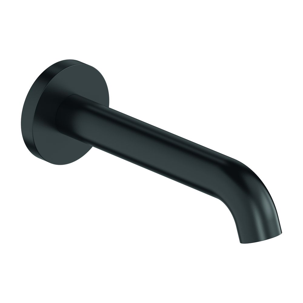 Duravit Arrivée d'eau pour baignoire Balcoon montage mural, noir mat, rosace ronde, portée 205 mm, 19 l/min