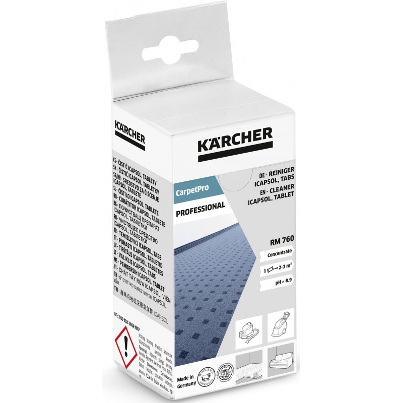 Nettoyant pour tapis Kärcher RM 760 CarpetPro iCapsol, 16 comprimés 6.295-850.0
