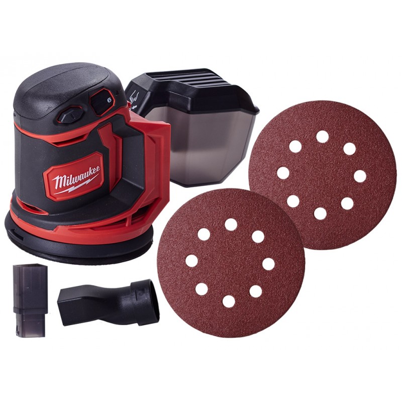 Milwaukee M18 BOS125-0 Ponceuse excentrique 125 mm (18V) Sans batterie, 4933464228