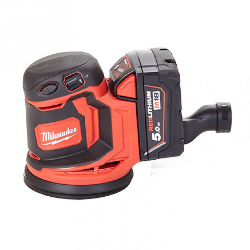 Ponceuse excentrique Milwaukee M18 BOS125-502B (18 V / 2x5,0 Ah / 125 mm) 4933464229