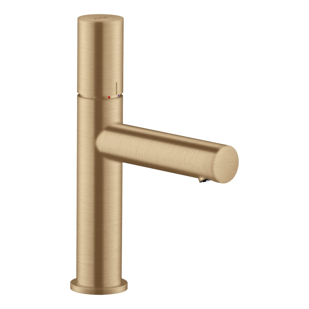Hansgrohe AXOR Uno mitigeur monotrou pour lavabo 110 mm, 5 l/min, poignée ZeroGrip, évacuation incluse, finition Bronze brossé