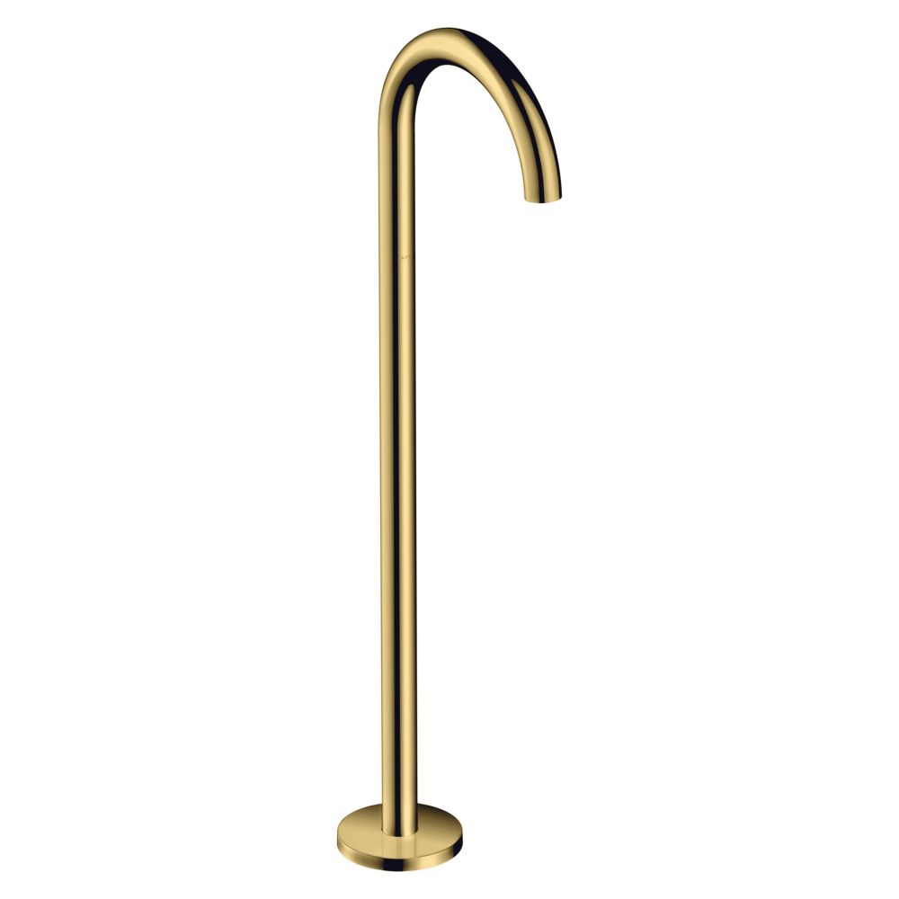 Hansgrohe AXOR Uno robinet d'alimentation de baignoire sur pied, 18 l/min, bec courbé, finition Polished Gold Optic