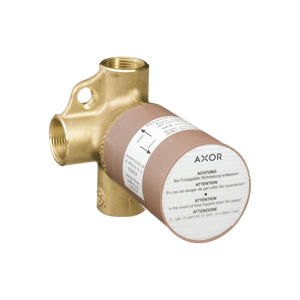 Corps de base Hansgrohe AXOR pour vanne de dérivation et d'arrêt Trio encastré, 2 consommateurs