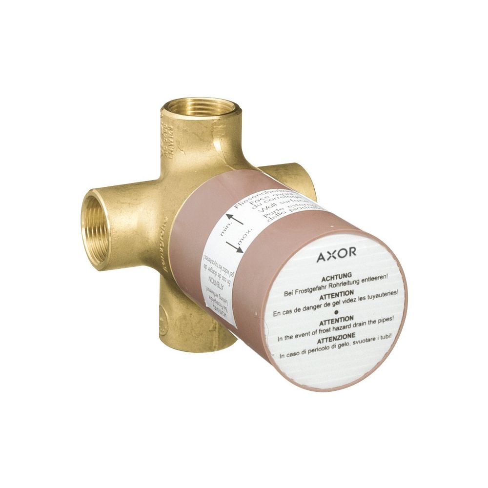Hansgrohe AXOR - Corps de base pour vanne de distribution Quattro 4 voies sous enduit, DN 20, 65 l/min