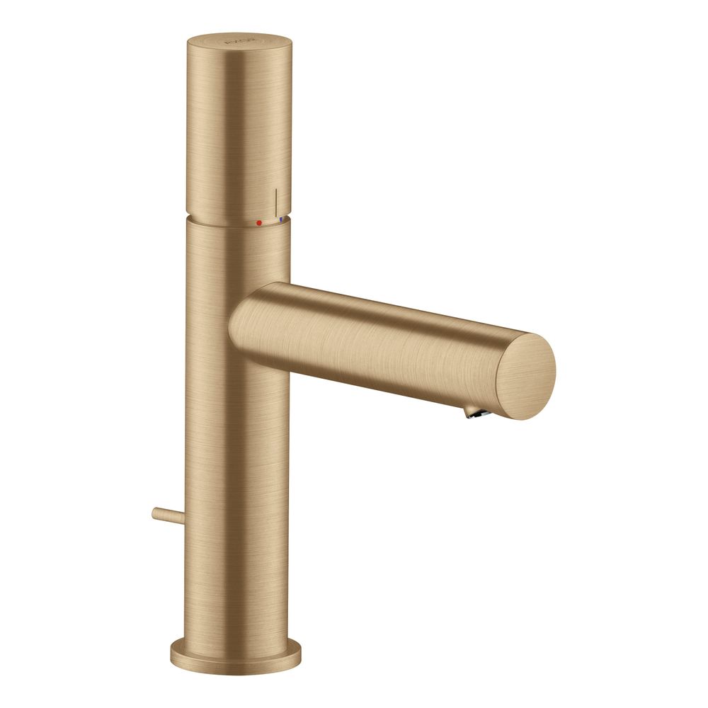 Hansgrohe AXOR Uno Mitigeur monocommande pour lavabo 110mm, 5l/min, poignée ZeroGrip, siphon de vidange à tirette, finition Brushed Bronze