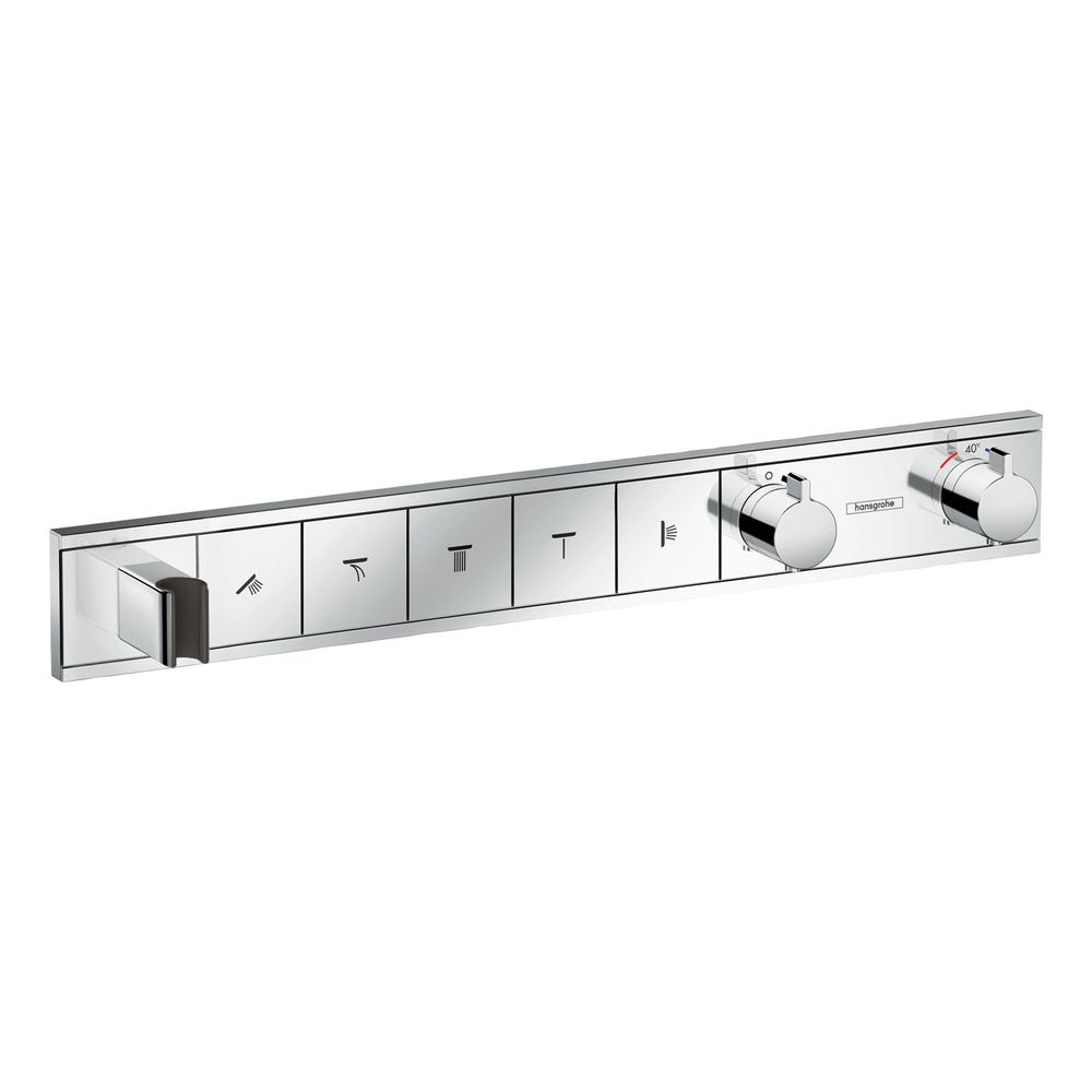 Mitigeur thermostatique Hansgrohe RainSelect encastré, 38 l/min, pour 5 utilisateurs, avec support de pommeau intégré, Chrom