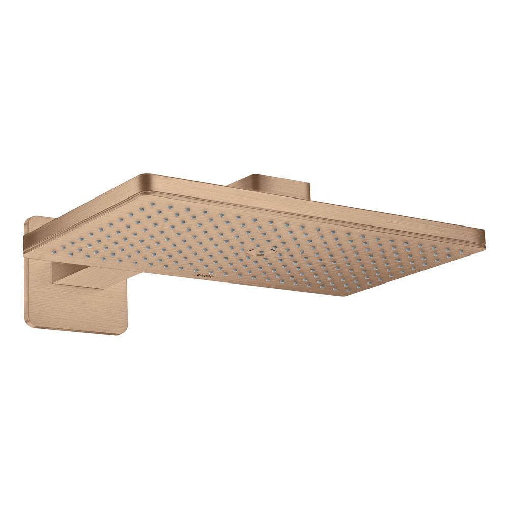 Pommeau de douche Hansgrohe AXOR ShowerSolutions, 19 l/min, 460x300 mm, 1 jet, flexible de douche, rosace softsquare, Brushed Red Gold