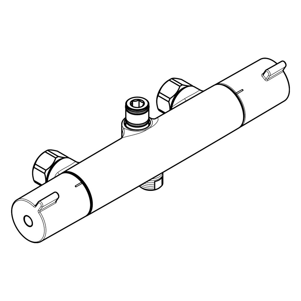 Thermostat Hansgrohe pour pommeau de douche encastré (Showerpipe), Chromé, 93352000