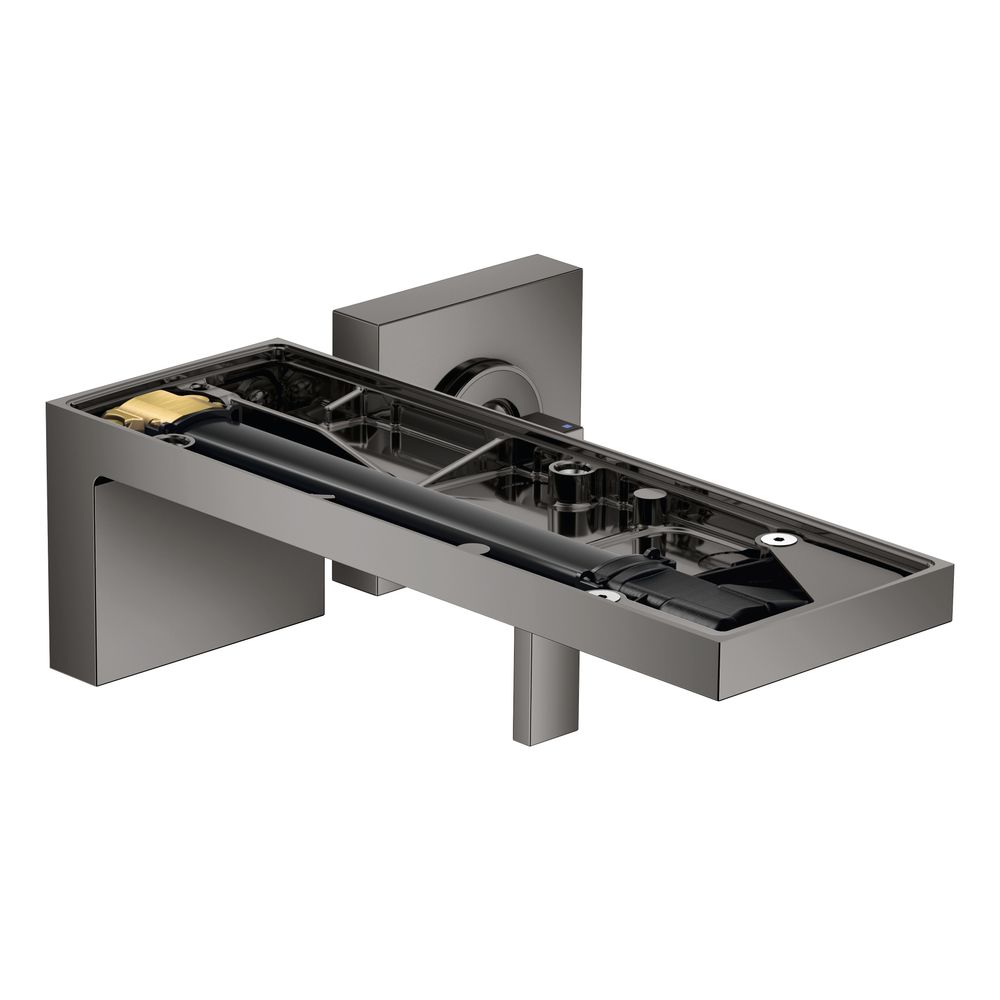 Hansgrohe AXOR MyEdition mitigeur monotrou pour lavabo encastré mural, 5 l/min, bec 221 mm sans plaque, finition Chrome noir poli