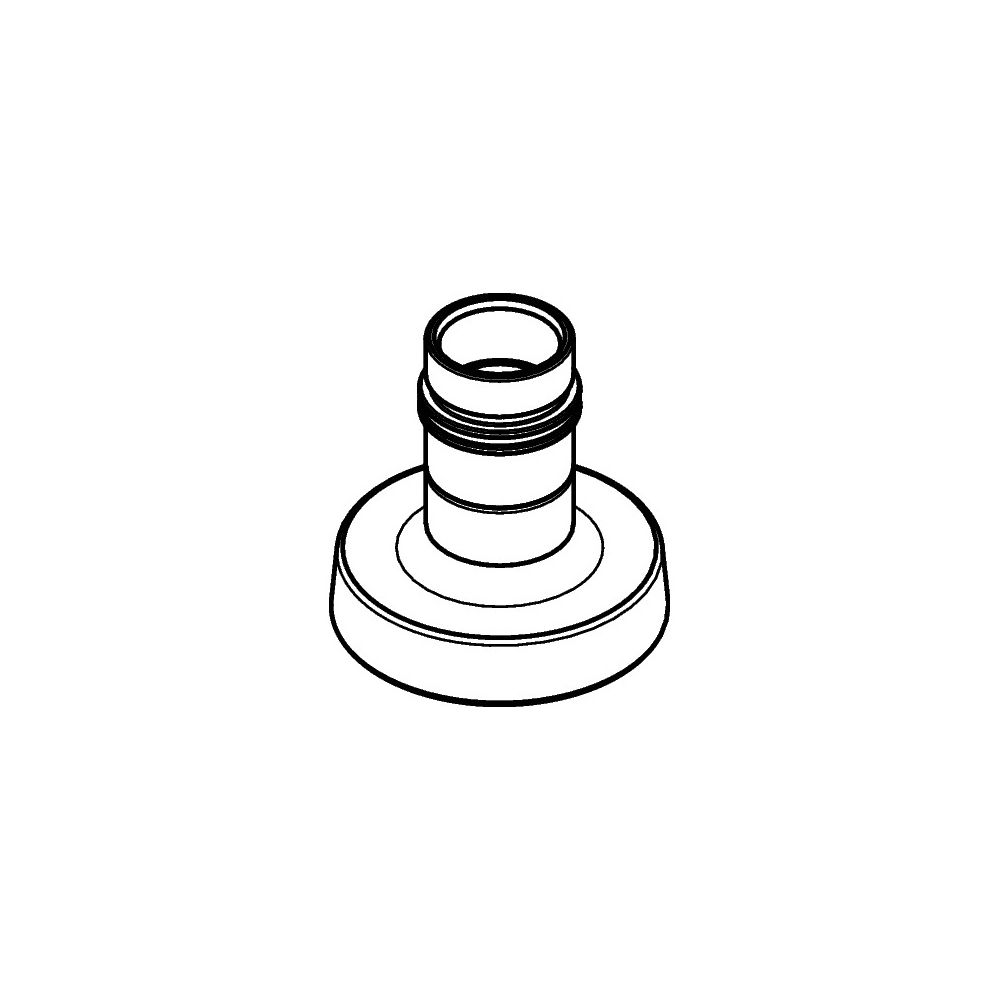 Rosette Hansgrohe D. 57 mm pour distributeur de liquide vaisselle Talis A51, finition Edelstahl Optic, 93285800