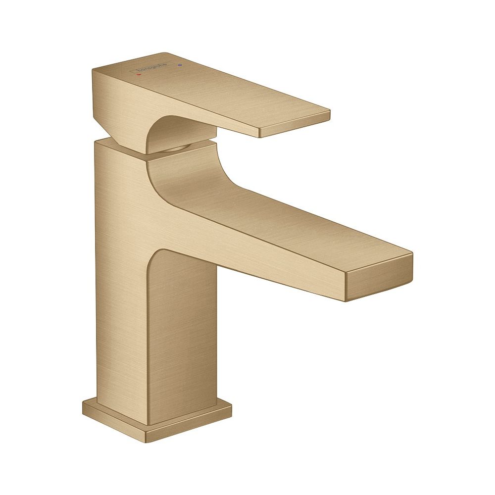 Mitigeur monocommande de lavabo Hansgrohe Metropol 100 mm, 5 l/min, bec verseur, évacuation push-open, bronze brossé
