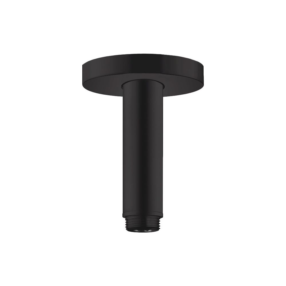 Raccord de plafond Hansgrohe S, 100 mm, DN 15, montage apparent, noir mat