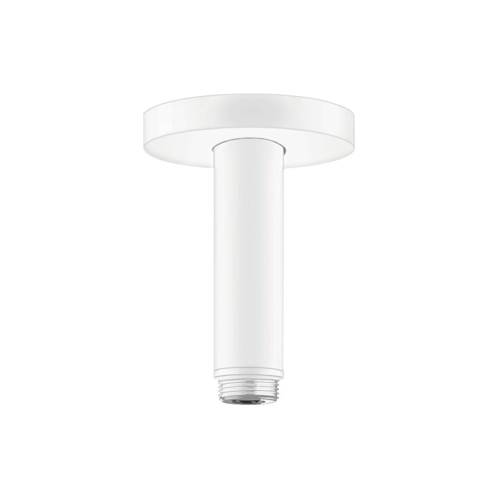 Raccord de plafond Hansgrohe série S, 100 mm, DN 15, montage apparent, blanc mat