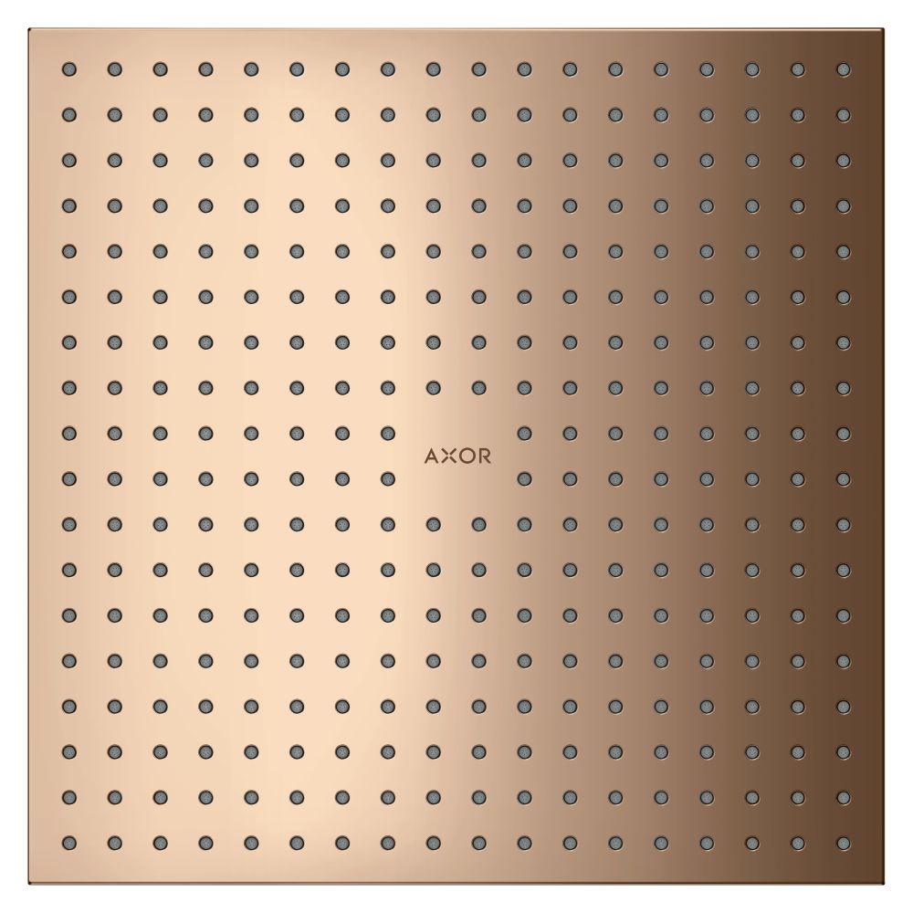 Hansgrohe AXOR ShowerSolutions Pompe de douche carrée, 18,1 l/min, 300x300 mm, 1 jet, encastrée au plafond, Or rouge poli