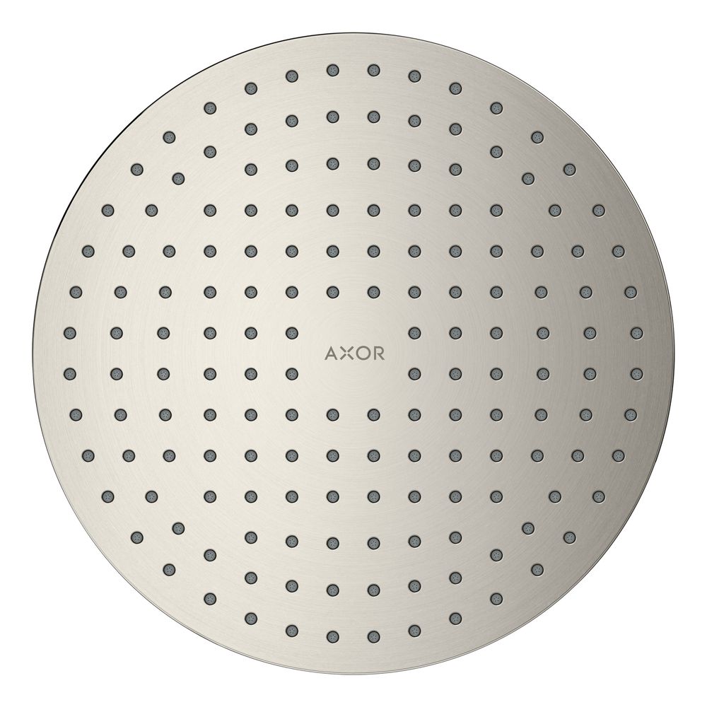 Hansgrohe AXOR ShowerSolutions pomme de douche 250 mm, 17,7 l/min, 1 jet, intégrée au plafond, finition Edelstahl Optic