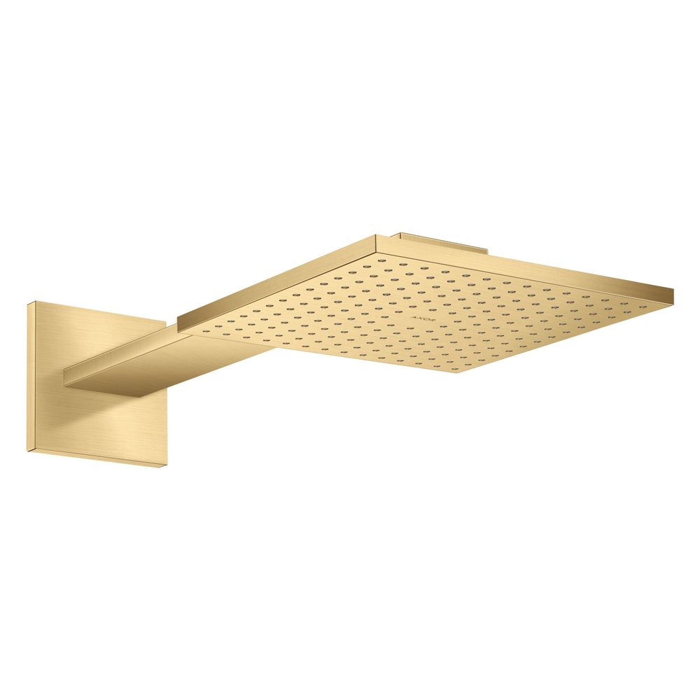 Pommeau de douche Hansgrohe AXOR ShowerSolutions, 17 l/min, 250x250 mm, 1 jet, avec flexible de douche, finition Brushed Gold Optic