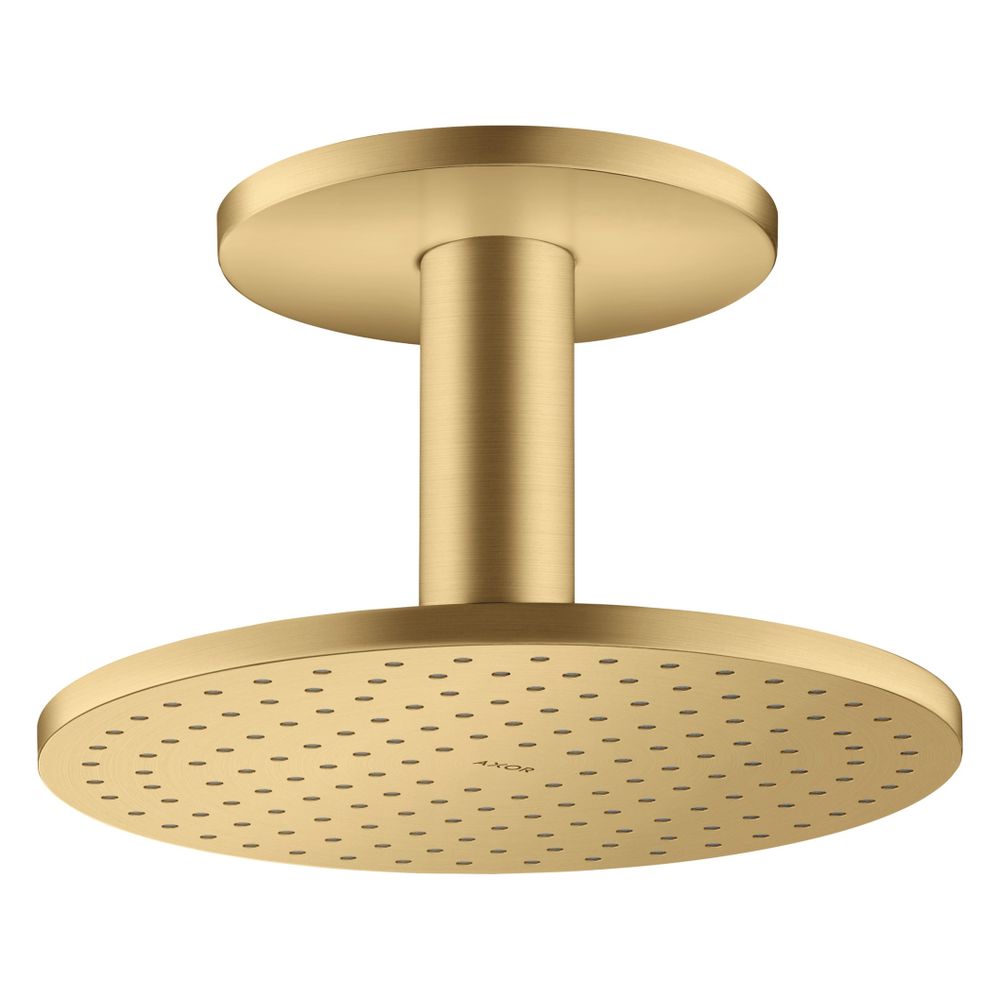 Pommeau de douche Hansgrohe AXOR ShowerSolutions 250 mm, 18 l/min, 2 jets, raccordement plafond, or brossé