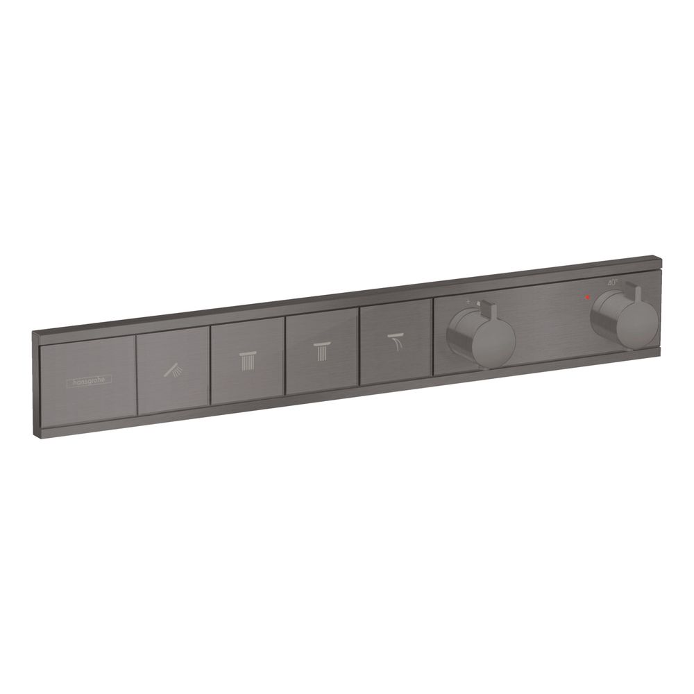 Hansgrohe RainSelect Thermostat encastré, 38 l/min, pour 4 consommateurs, Brushed Black Chrome