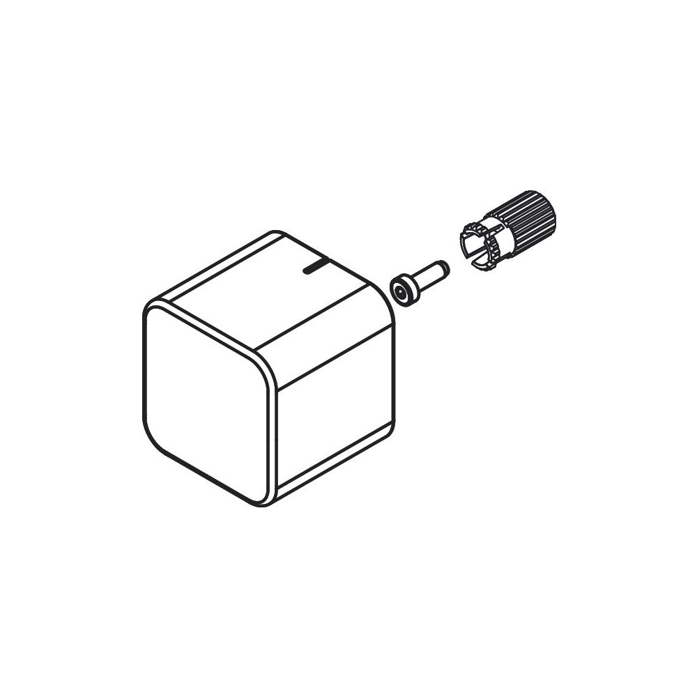 Poignée Hansgrohe sans touche pour Ecostat E encastré baignoire/douche CoolContact, chromée, 93521000