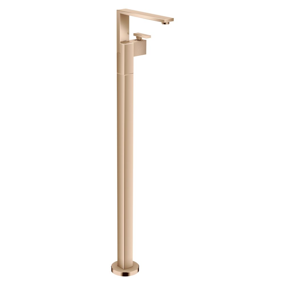 Mélangeur de lavabo AXOR Edge Hansgrohe à levier unique, montage au sol, 5 l/min, évacuation Push-Open, finition Diamant, Polished Red Gold