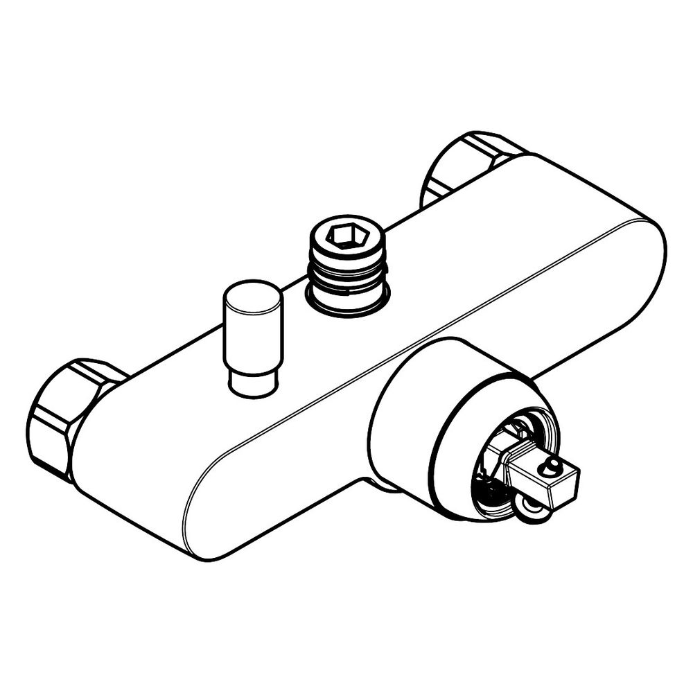 Bloc fonctionnel Hansgrohe sans bec pour système de douche Showerpipe, mitigeur monotrou, chromé, 93674000