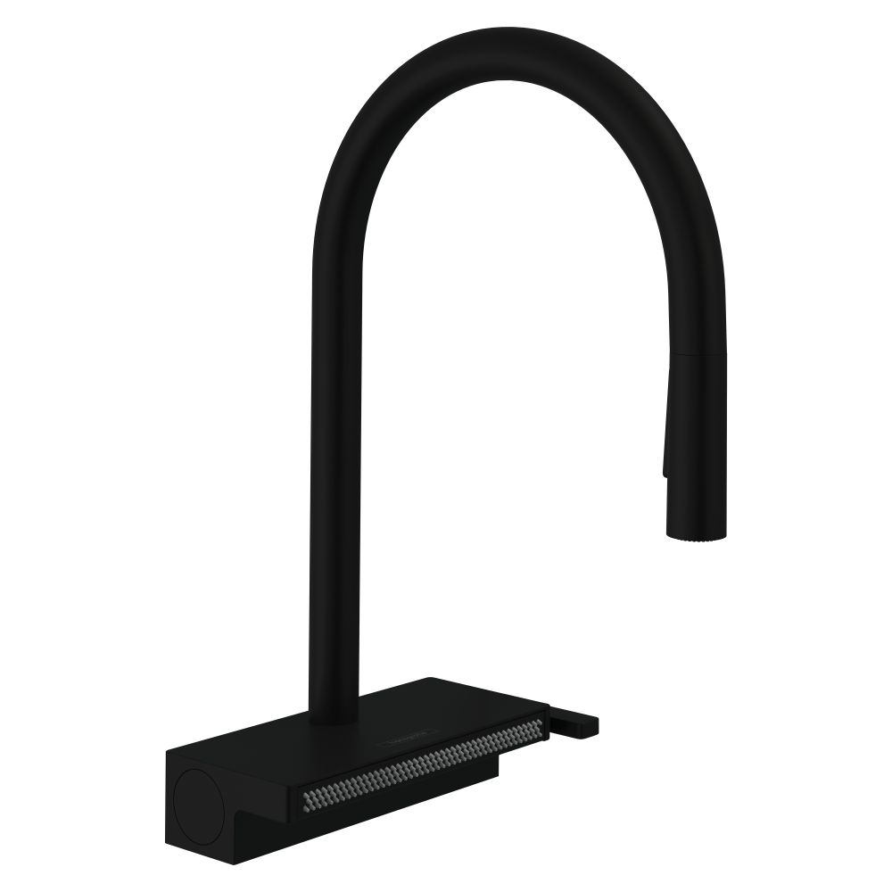 Mitigeur de cuisine Einhebel Aquno Select M81 Hansgrohe 170 mm, 7 l/min, douchette extractible, 3 jets, noir mat